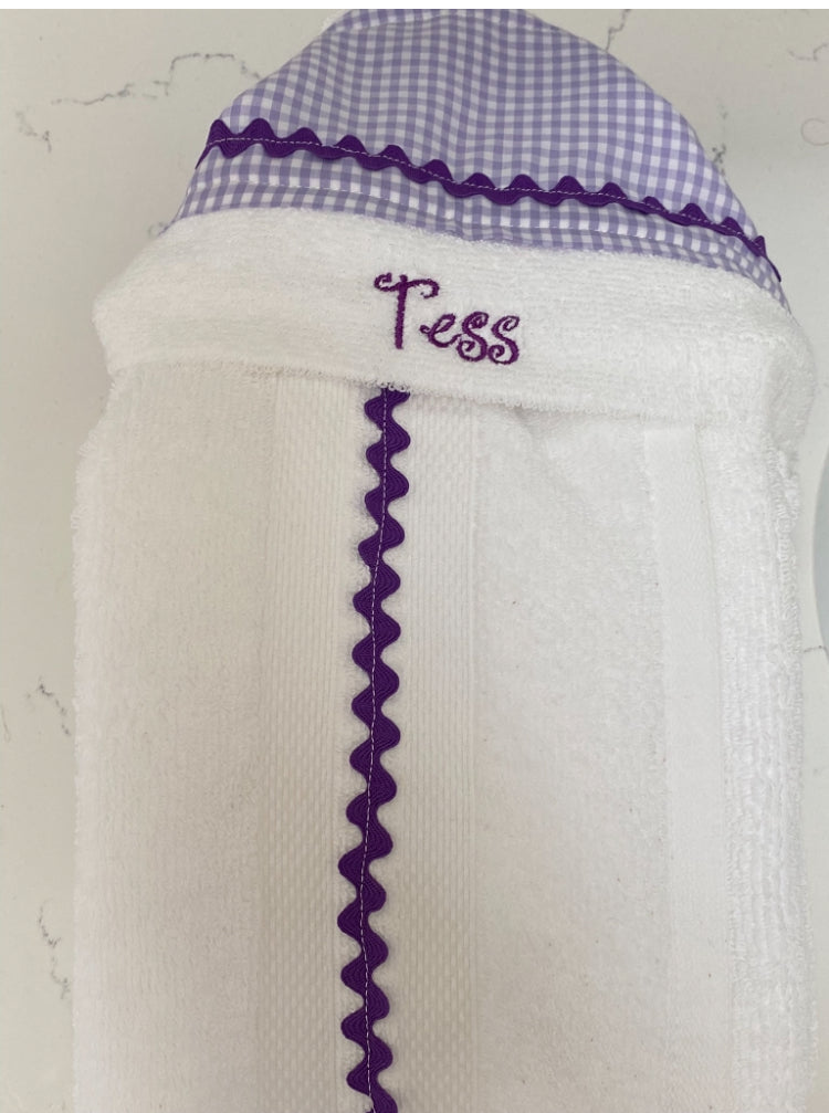 Gingham Hooded Towel