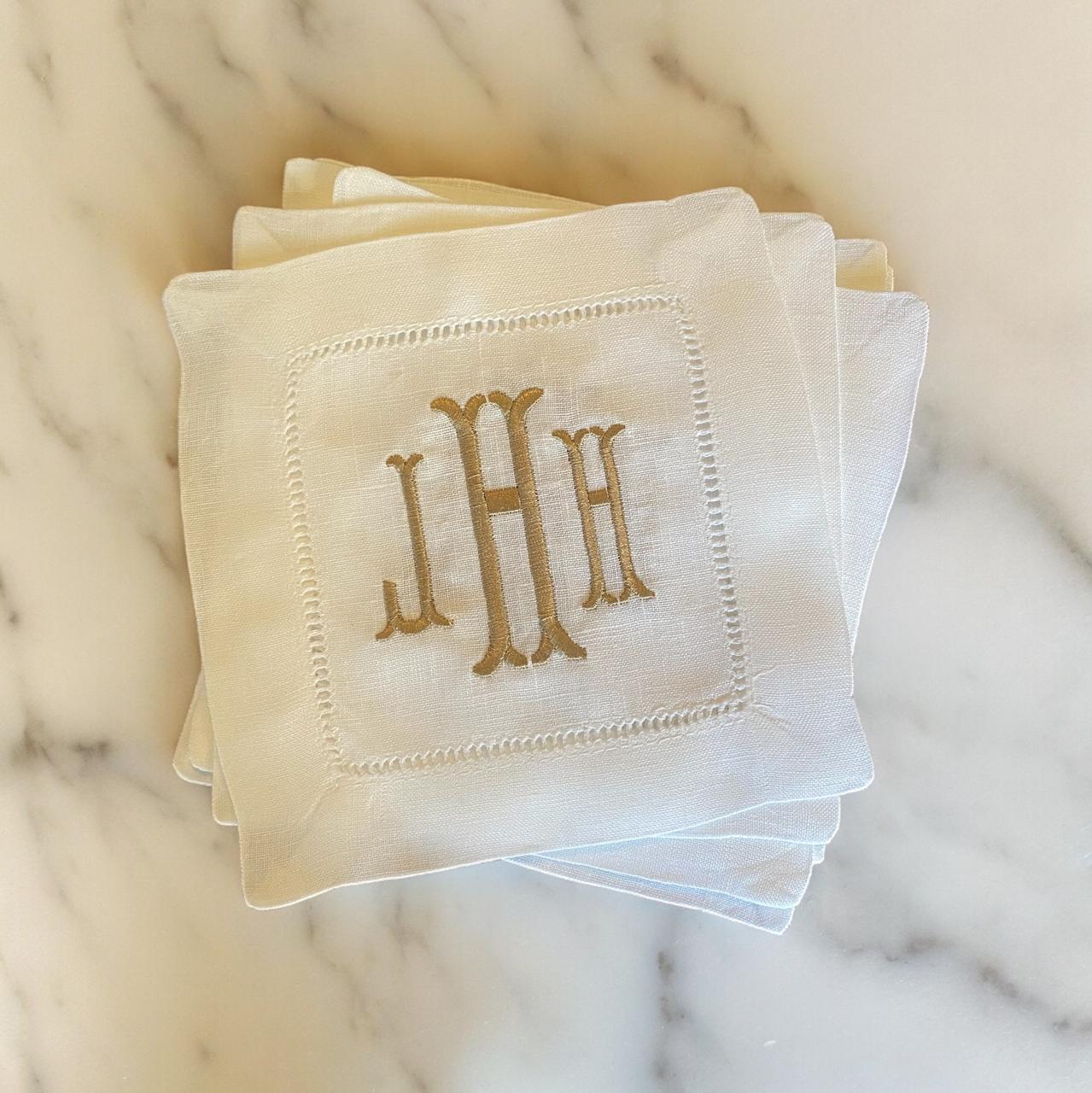 Set of 6 Linen Coasters